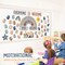 4E's Novelty 46 Pcs "Everyone is Welcome" Boho Classroom Bulletin Board Sets, Boho Welcome Bulletin Board Set, Motivational Bulletin Board Decorations with Rainbow & Hands Cutouts Decor for Classroom